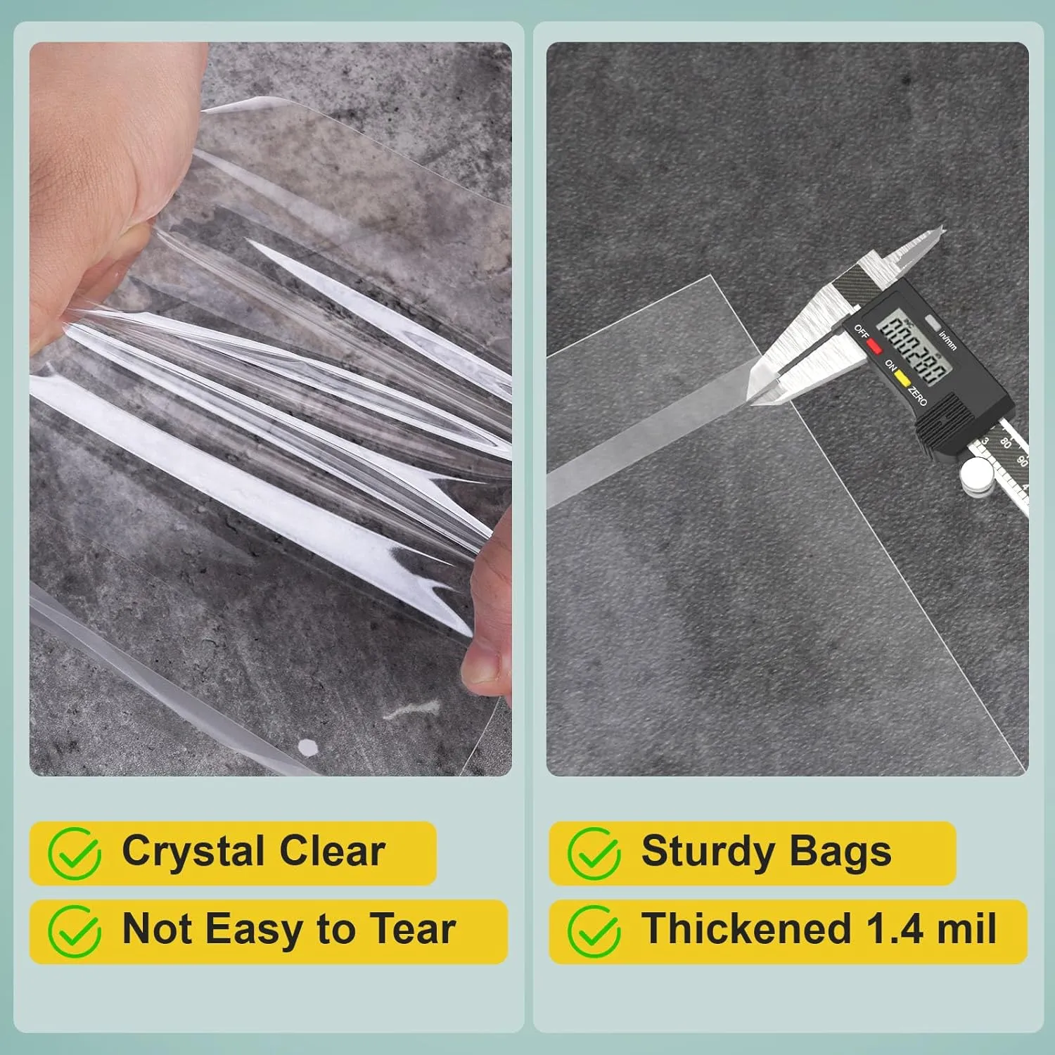 12x16 inch 50Pcs Clear Cellophane Bags Clothing Bag Self Adhesive Resealable Sealing Plastic Cello for T-Shirts, Clothes, Gifts, Crafts Small Business Packaging