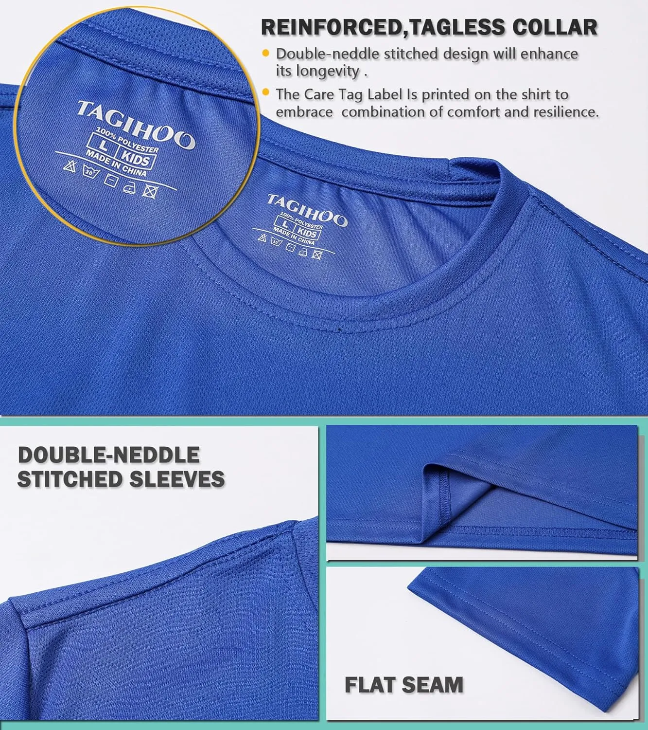 5 Pack Boys Mesh Athletic Quick Dry Short Sleeve Workout Moisture Wicking Active T-Shirt for Kids