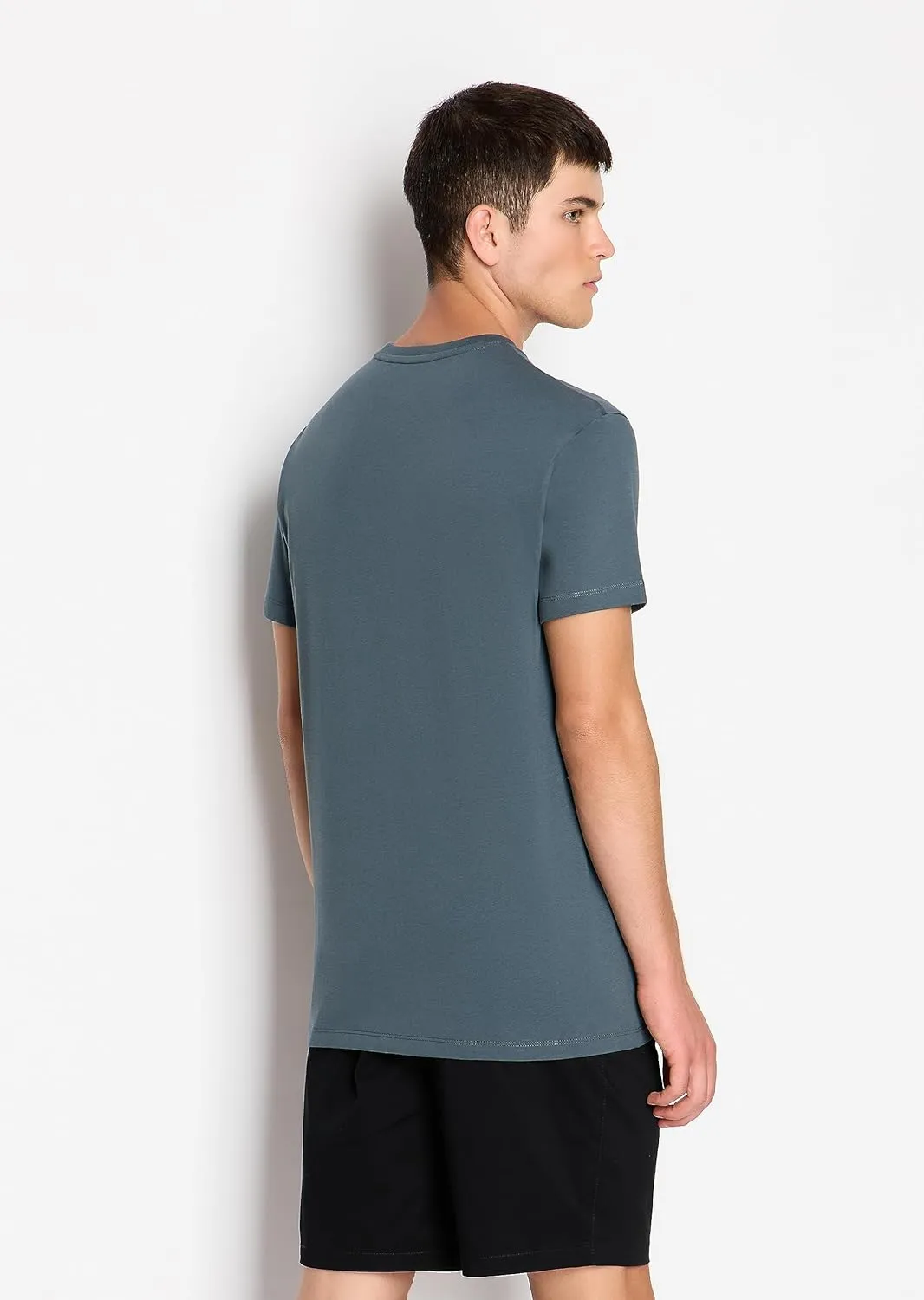 A | X ARMANI EXCHANGE Men's Short Sleeve Milan New York Logo Crew Neck T-Shirt