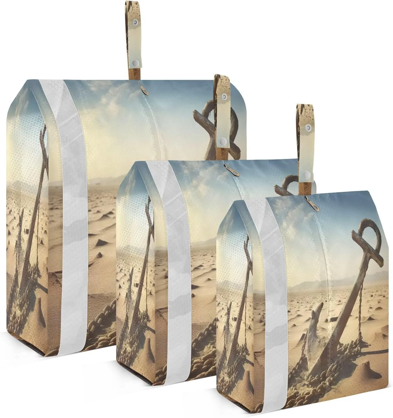 Abandoned Anchor Packing Cubes for Travel 3 Set Packing Cubes Compression Suitcase Organizer Bags for Travel Compression