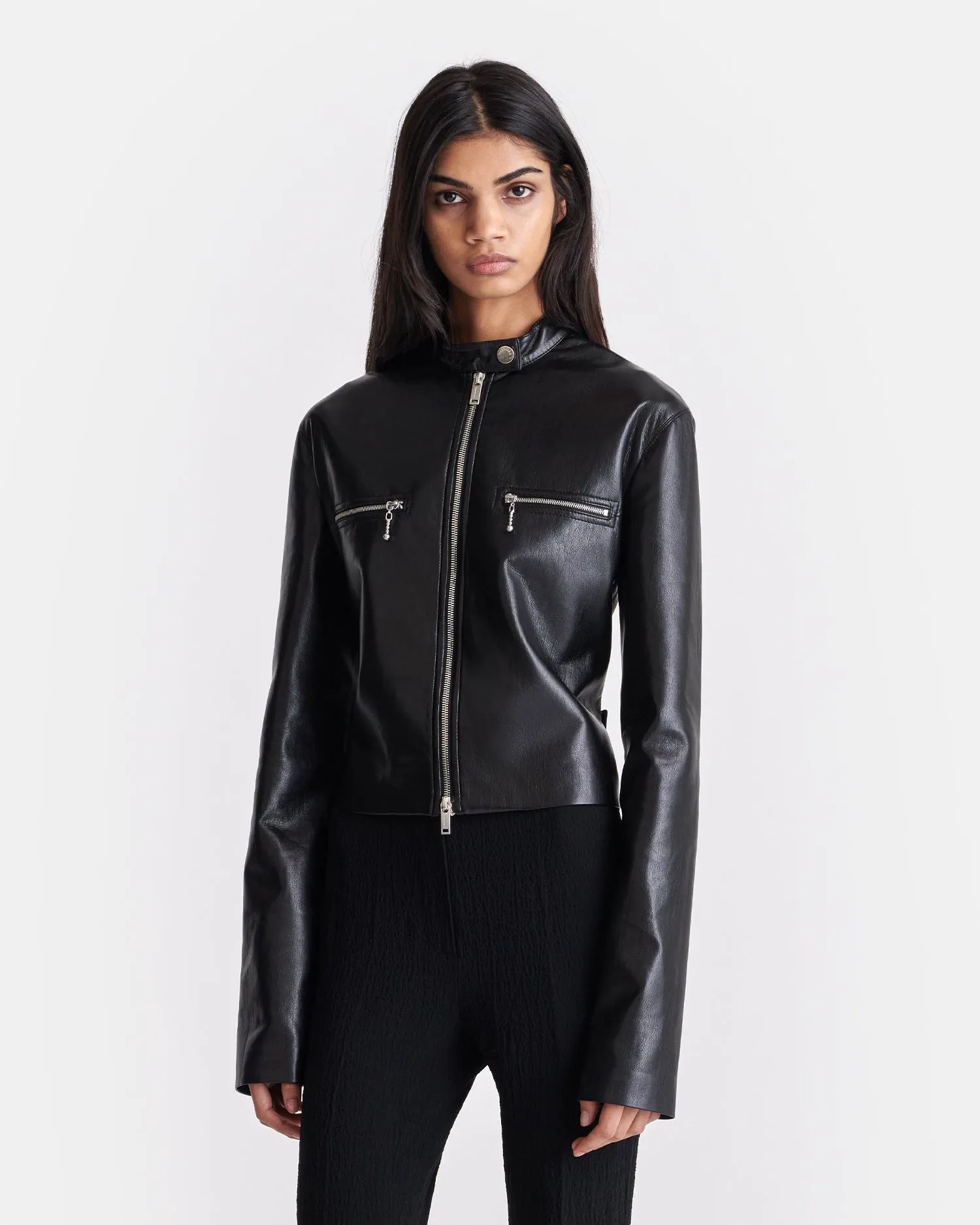 Aletta - Okobor Alt-Leather Jacket - Black