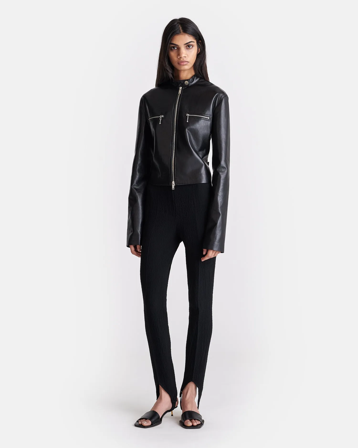 Aletta - Okobor Alt-Leather Jacket - Black