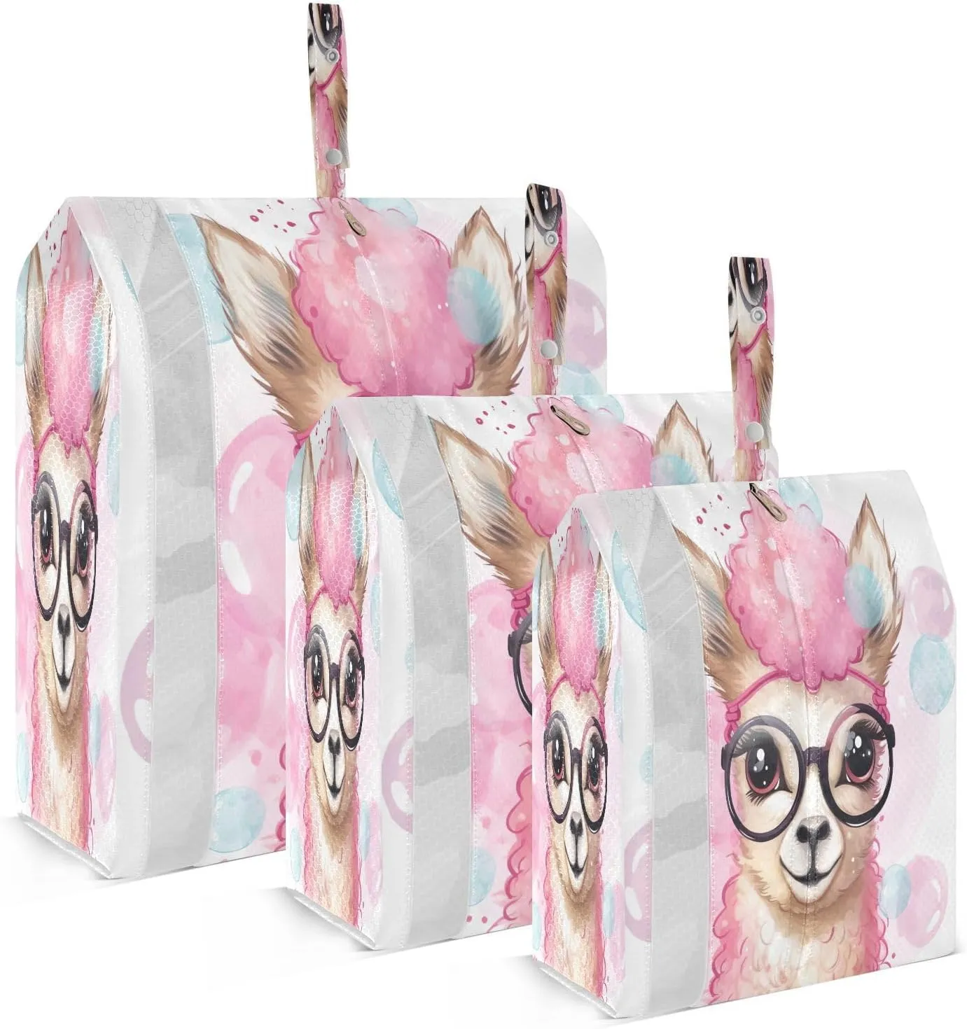 Alpaca Sheeps Packing Cubes for Travel 3 Set Travel Organizer Luggage Bags Organizer for Vacation Clothes