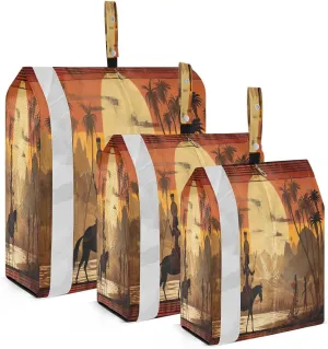 Ancient Egypt Packing Cubes for Travel 3 Set Packing Compression Cubes Luggage Organizers for Organization