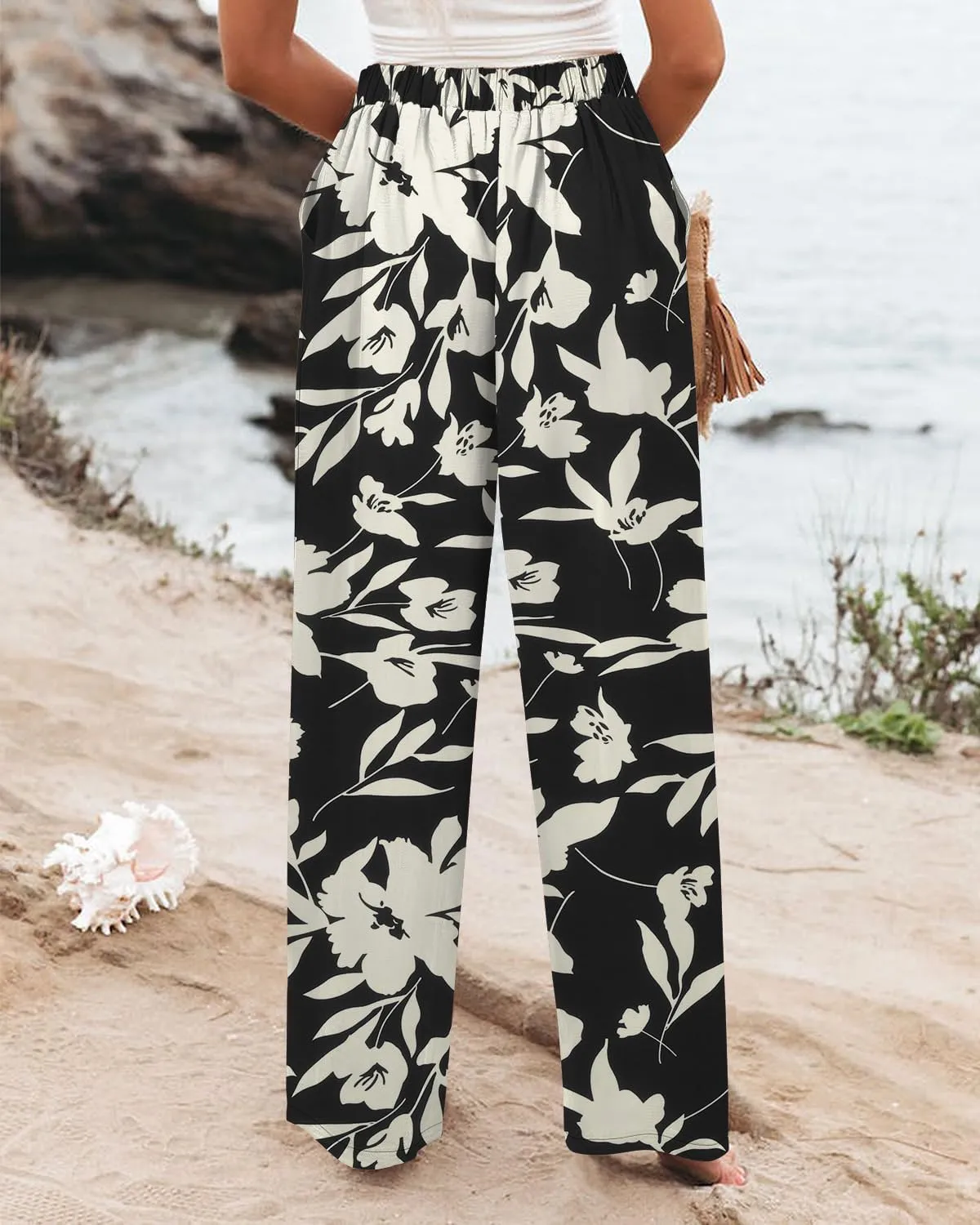 Angerella Casual Pants for Women High Elastic Waisted in The Back Business Trousers Long Casual Work Pants S-3XL