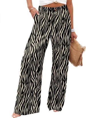 Angerella Casual Pants for Women High Elastic Waisted in The Back Business Trousers Long Casual Work Pants S-3XL