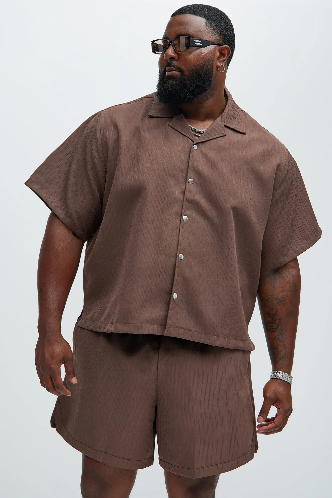 Arion Textured Shirt - Brown