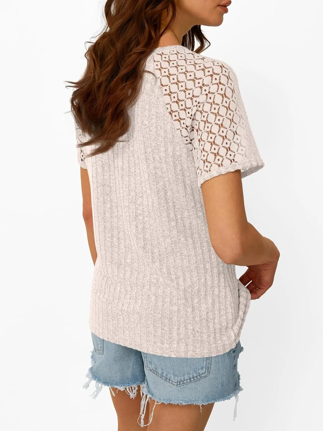 AUTOMET Womens Short Sleeve Sweater Crewneck Business Tops Dressy Casual Shirts Trendy Tunic Summer Clothes 2025