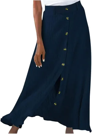 Beach Skirts for Women Lightweight Flowy Maxi Skirt Summer Casual Bohemian Holiday Skirts Trendy Resort Wear