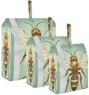 Bee Teal Packing Cubes for Travel 3 Set Travel Packing Cubes Suitcase Organizer Bags Set for Vacation Clothes