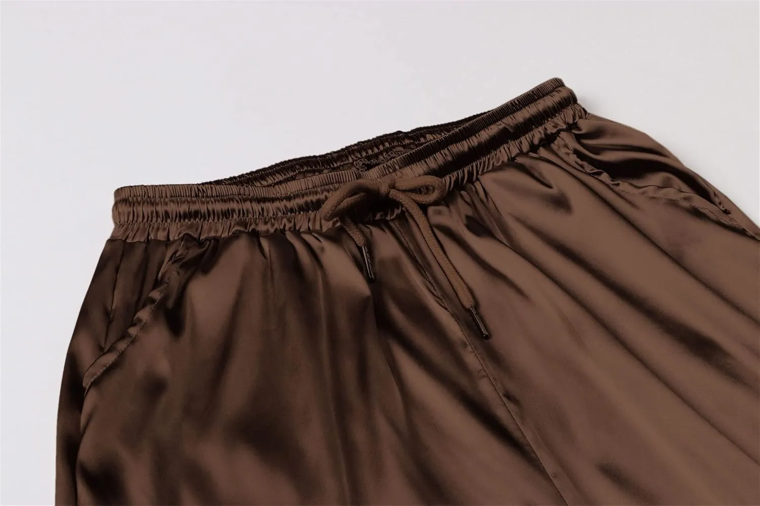 Betusline Women's Satin Silky Pants