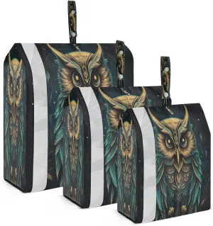 Black Owl Packing Cubes for Travel 3 Set Compression Packing Cubes Suitcase Organizer Bags Set for Packing