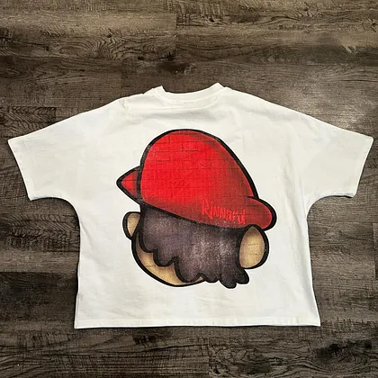 Blavra College Style Anime Graphic Cropped T-Shirt
