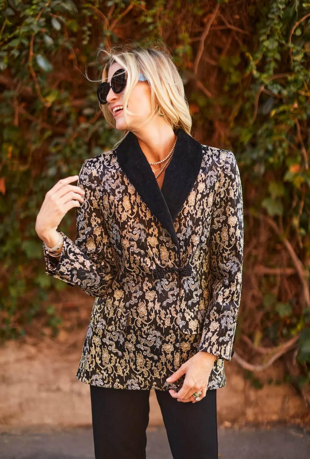 BURU x Pappy & Co. - The Smoking Jacket - Dragon Brocade