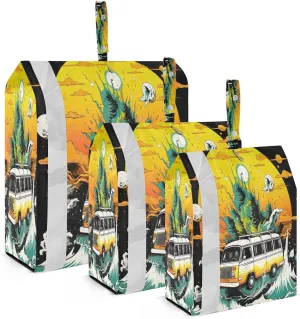 Bus Wave Sunset Packing Cubes for Travel 3 Set Travel Organizer Luggage Organizer Bags for Luggage