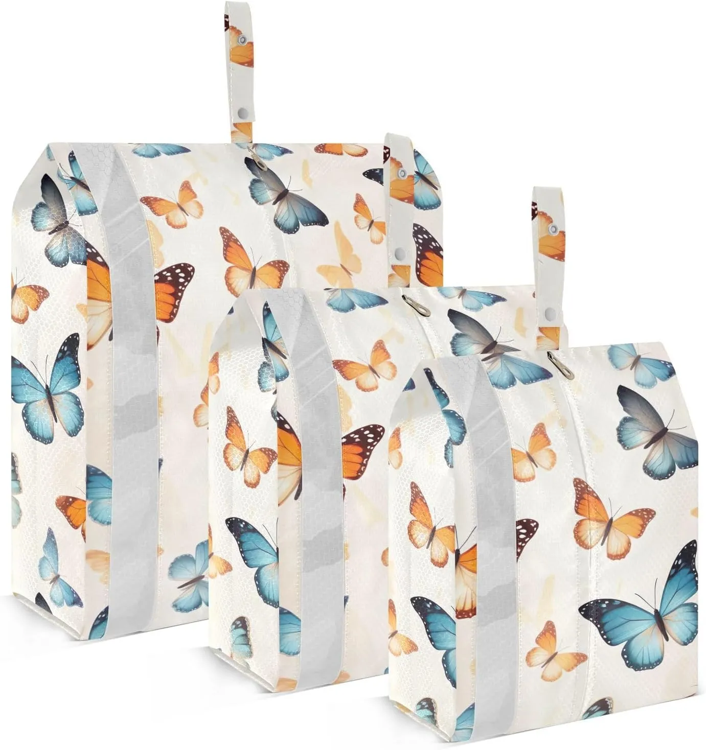 Butterflies Colorful Packing Cubes for Travel 3 Set Luggage Packing Cubes Luggage Cubes for Carry On