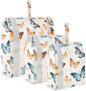 Butterflies Colorful Packing Cubes for Travel 3 Set Luggage Packing Cubes Luggage Cubes for Carry On