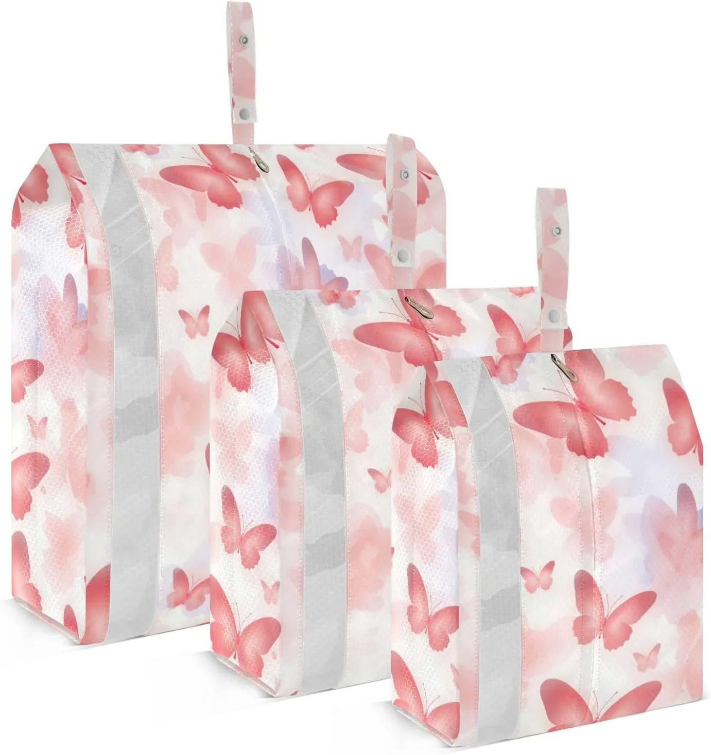 Butterfly Red Packing Cubes for Travel 3 Set Compression Travel Cubes Suitcase Organizer Bags for Carry On