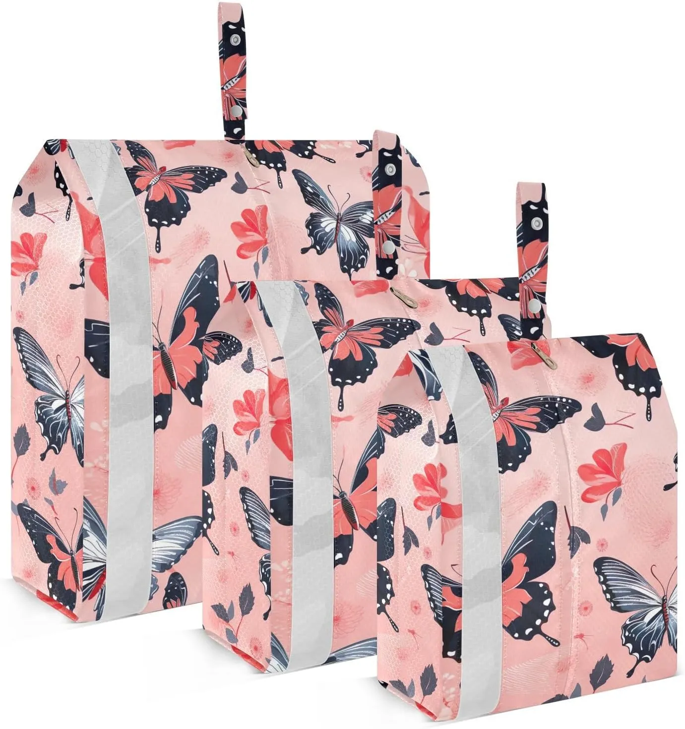 Butterfly Watercolor Packing Cubes for Travel 3 Set Compression Travel Cubes Suitcase Organizer Bags for Suitcases