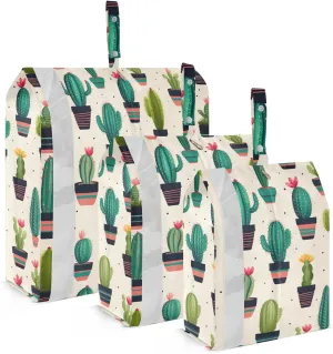 Cactus Planter Packing Cubes for Travel 3 Set Compression Packing Cube Luggage Cubes for Vacation Clothes
