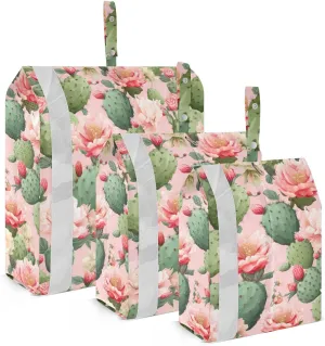 Cactus Succulents Packing Cubes for Travel 3 Set Packing Travel Organizer Cubes Luggage Organizer Bags for Organization