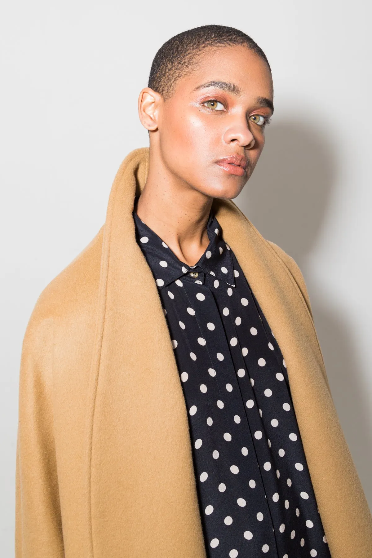 Camel Cashmere Wool Escape Coat