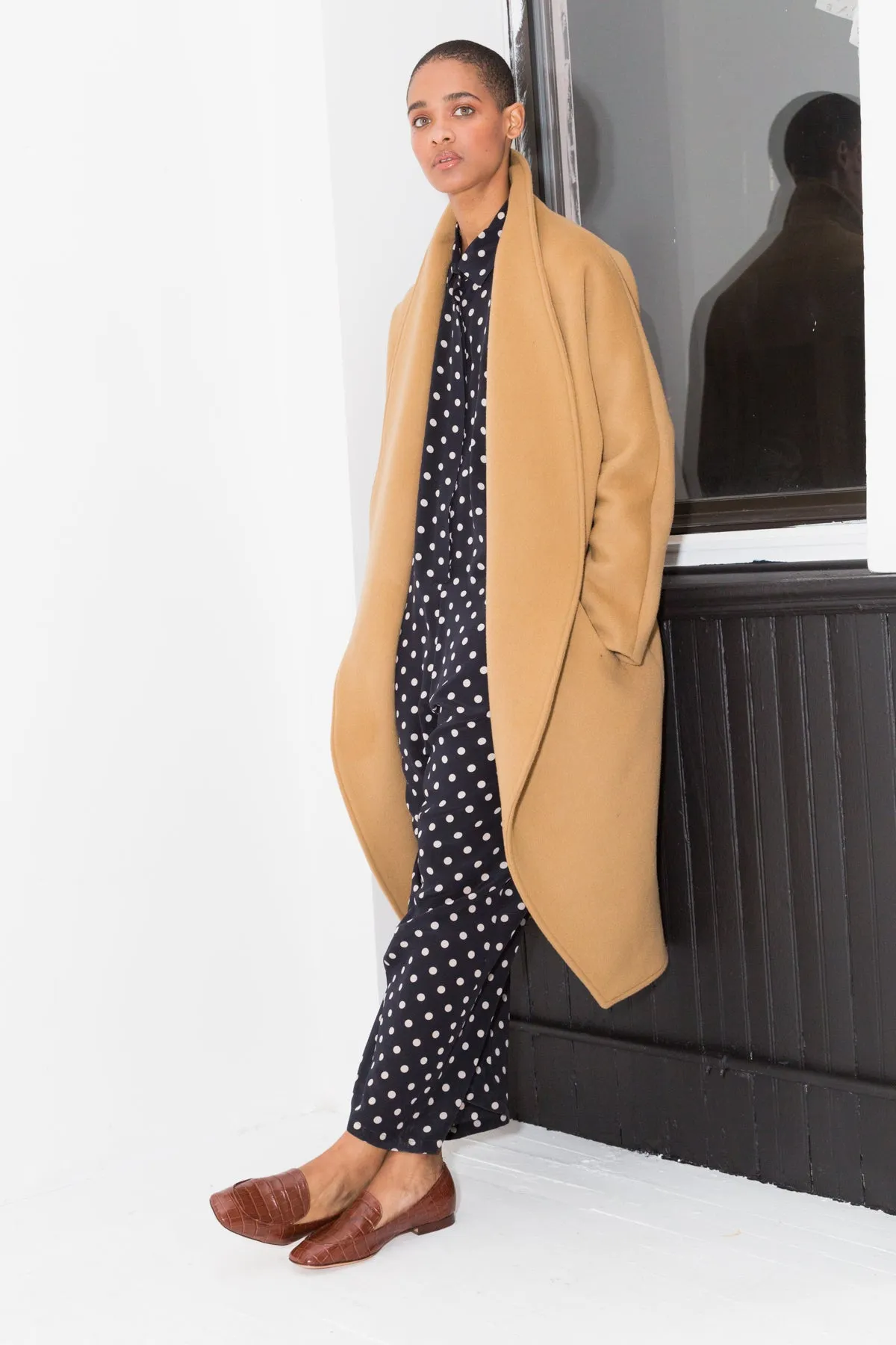 Camel Cashmere Wool Escape Coat
