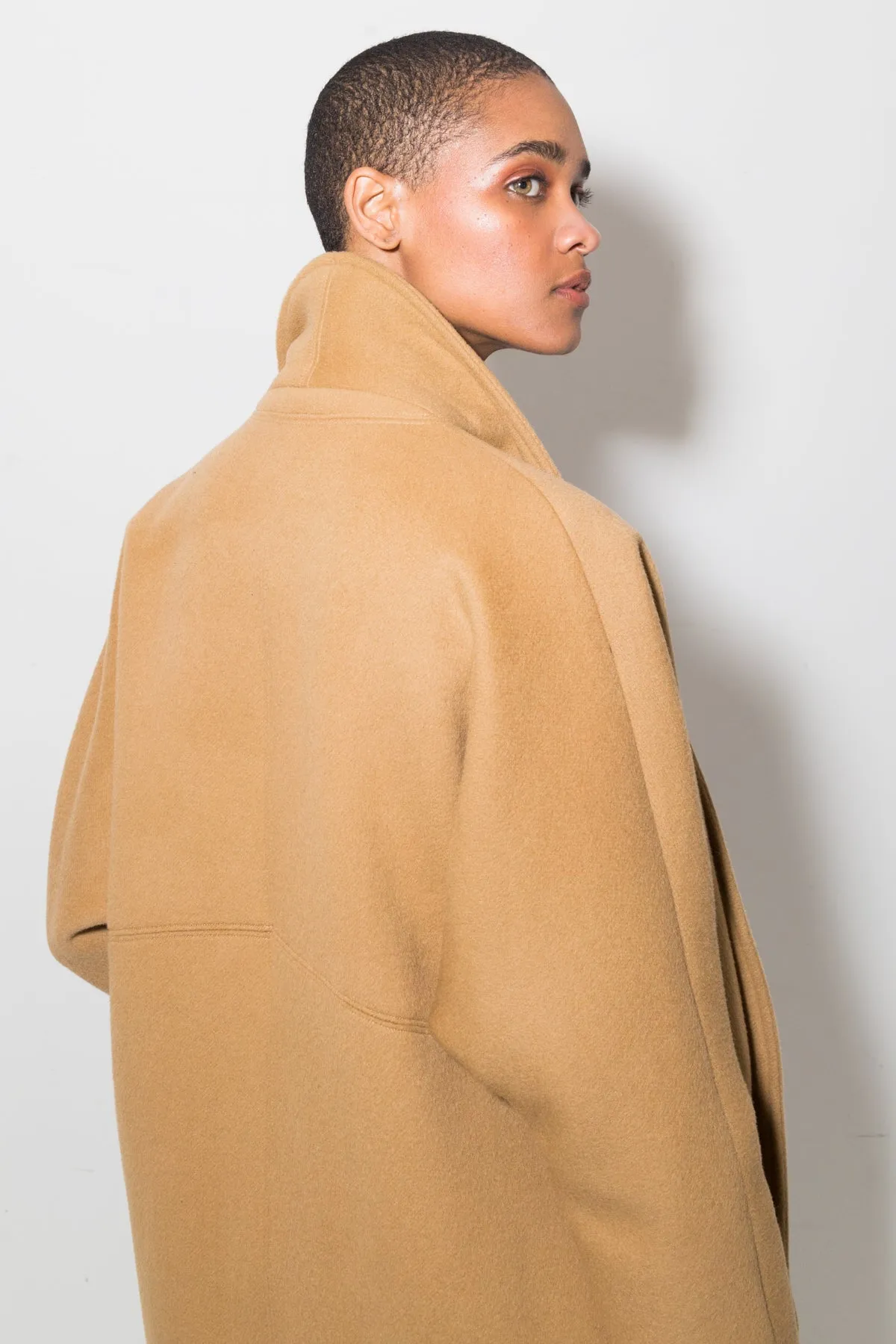 Camel Cashmere Wool Escape Coat