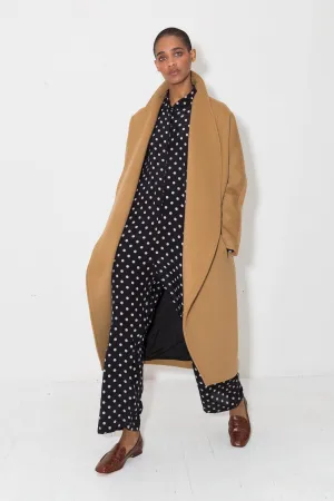 Camel Cashmere Wool Escape Coat