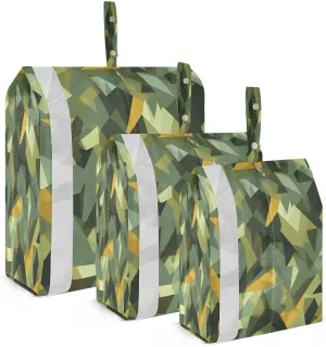 Camouflage Trendy Green Packing Cubes for Travel 3 Set Compressible Packing Cubes Luggage Bags Organizer for Organization