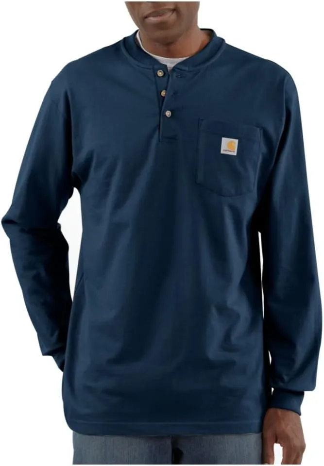 Carhartt Men's Loose Fit Heavyweight Long-Sleeve Pocket Henley T-Shirt