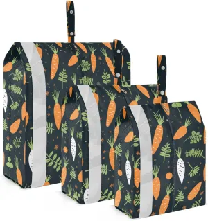 Carrots Plants Packing Cubes for Travel 3 Set Packing Travel Organizer Cubes Suitcase Organizer Bags Set for Packing
