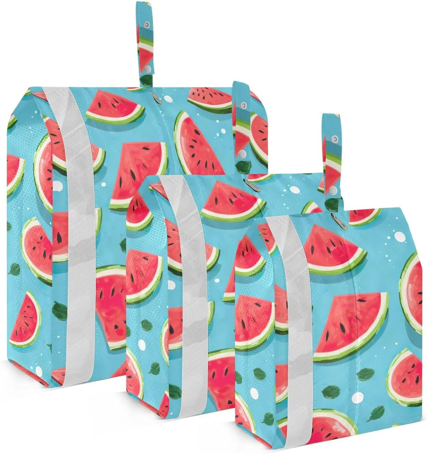 Cartoon Watermelon Packing Cubes for Travel 3 Set Large Packing Cubes Luggage Bags Organizer for Travel