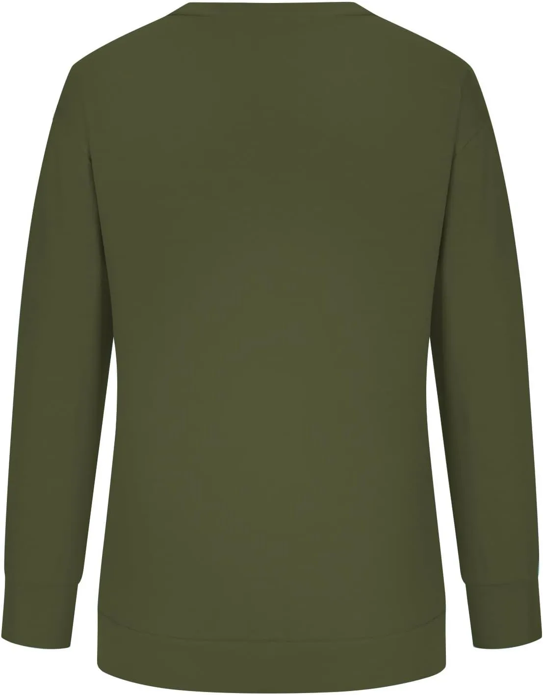 Ceboyel Womens Long Sleeve Shirts 2023 Solid Color Crew Neck Sweatshirts Loose Fit Pullover Tops Trendy Casual Fall Clothes