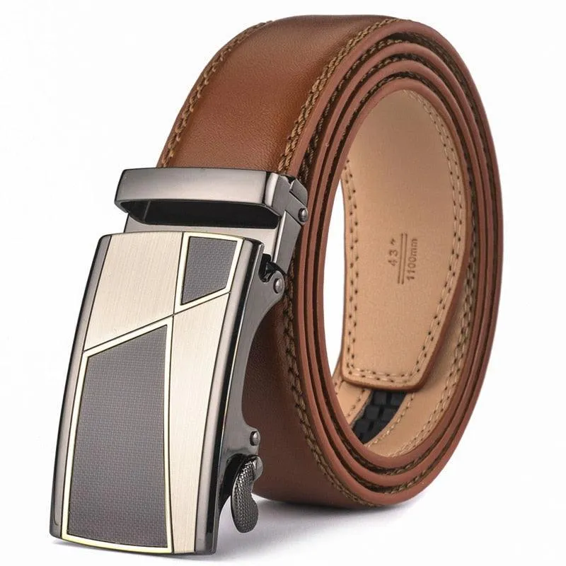 Ceinture de costume en cuir pour homme, modèle Thucer