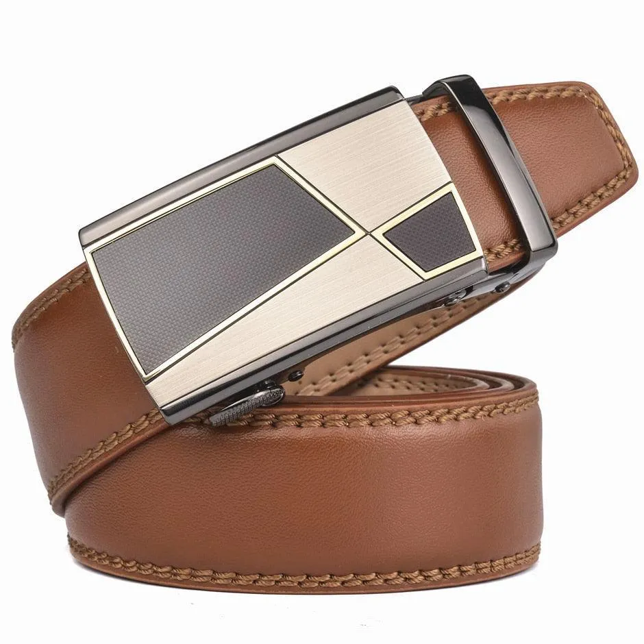 Ceinture de costume en cuir pour homme, modèle Thucer