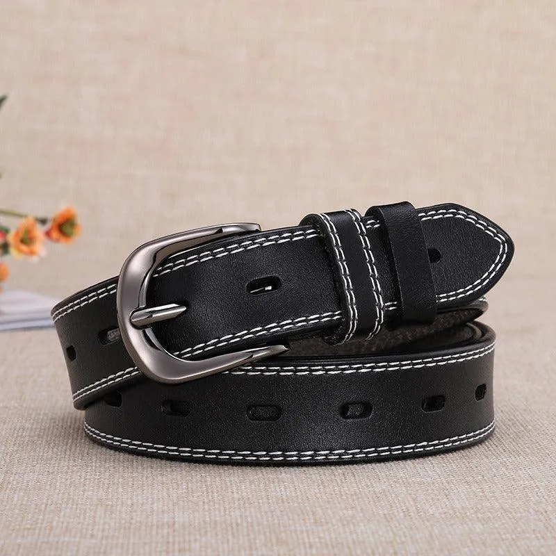 Ceinture en cuir pour femme, modèle April