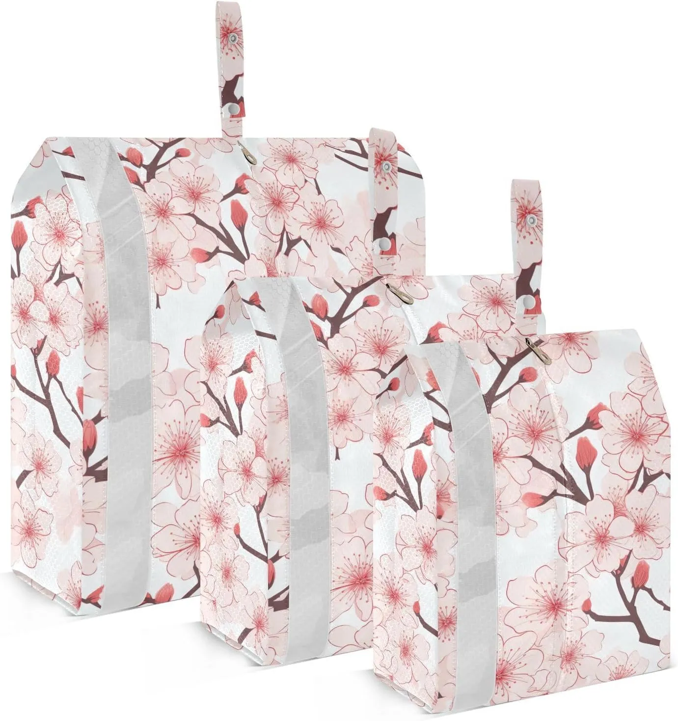 Cherry Blossom Flowers Packing Cubes for Travel 3 Set Travel Organizer Luggage Organizers for Carry On Suitcases