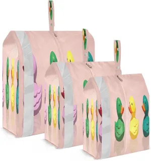 Colorful Duck Packing Cubes for Travel 3 Set Compression Packing Cube Luggage Organizers for Carry On