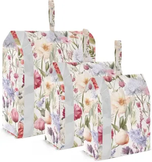 Colorful Leaves Flower Floral Packing Cubes for Travel 3 Set Packing Cubes Large Luggage Bags for Packing