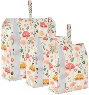 Colorful Mushrooms Leaves Packing Cubes for Travel 3 Set Large Packing Cubes Luggage Bags Organizer for Packing
