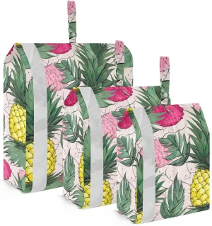 Colorful Pineapples Packing Cubes for Travel 3 Set Packing Travel Organizer Cubes Luggage Organizer Bags for Carry On