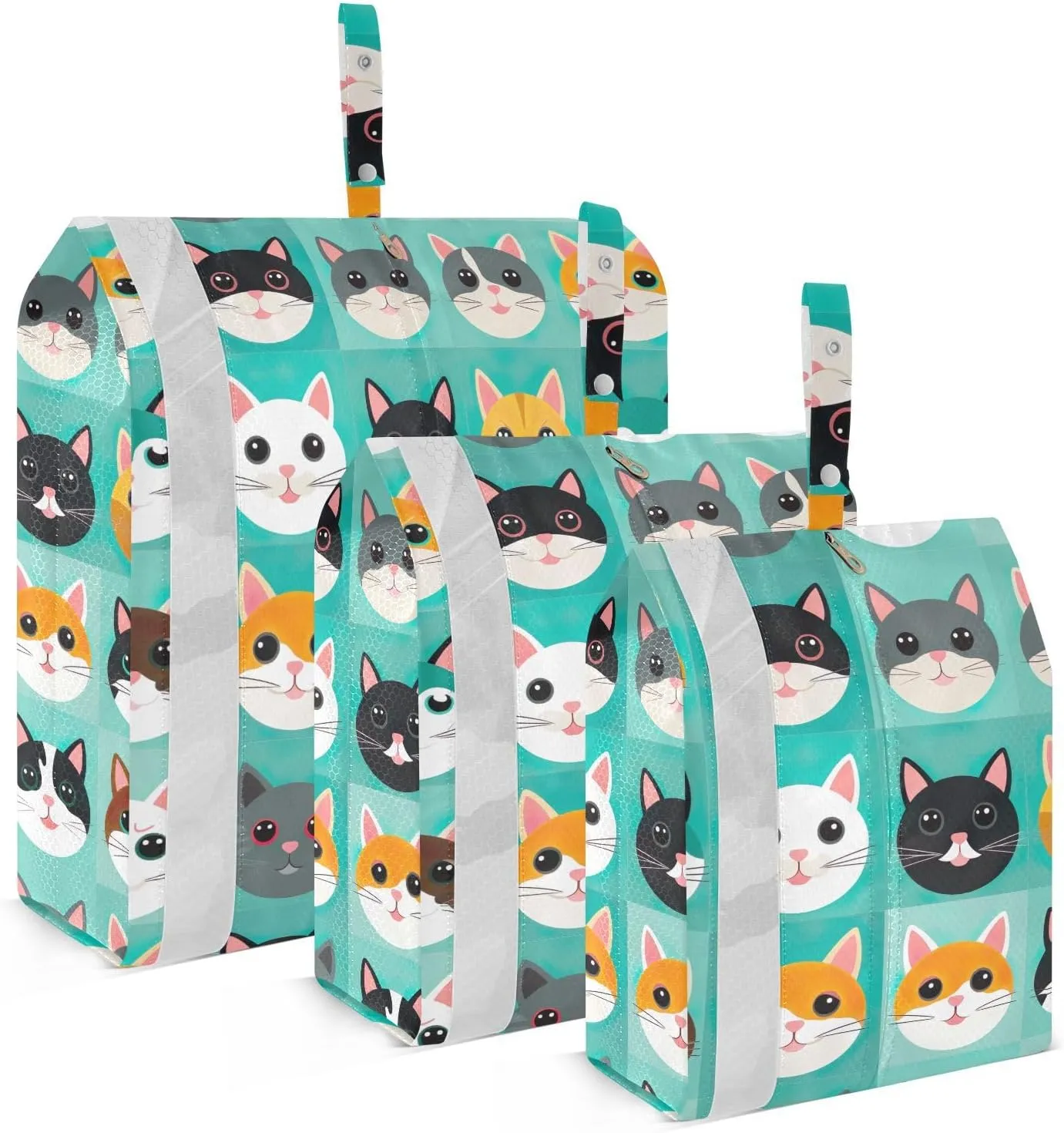 Cute Cats Packing Cubes for Travel 3 Set Packing Travel Organizer Cubes Luggage Organizers for Organization