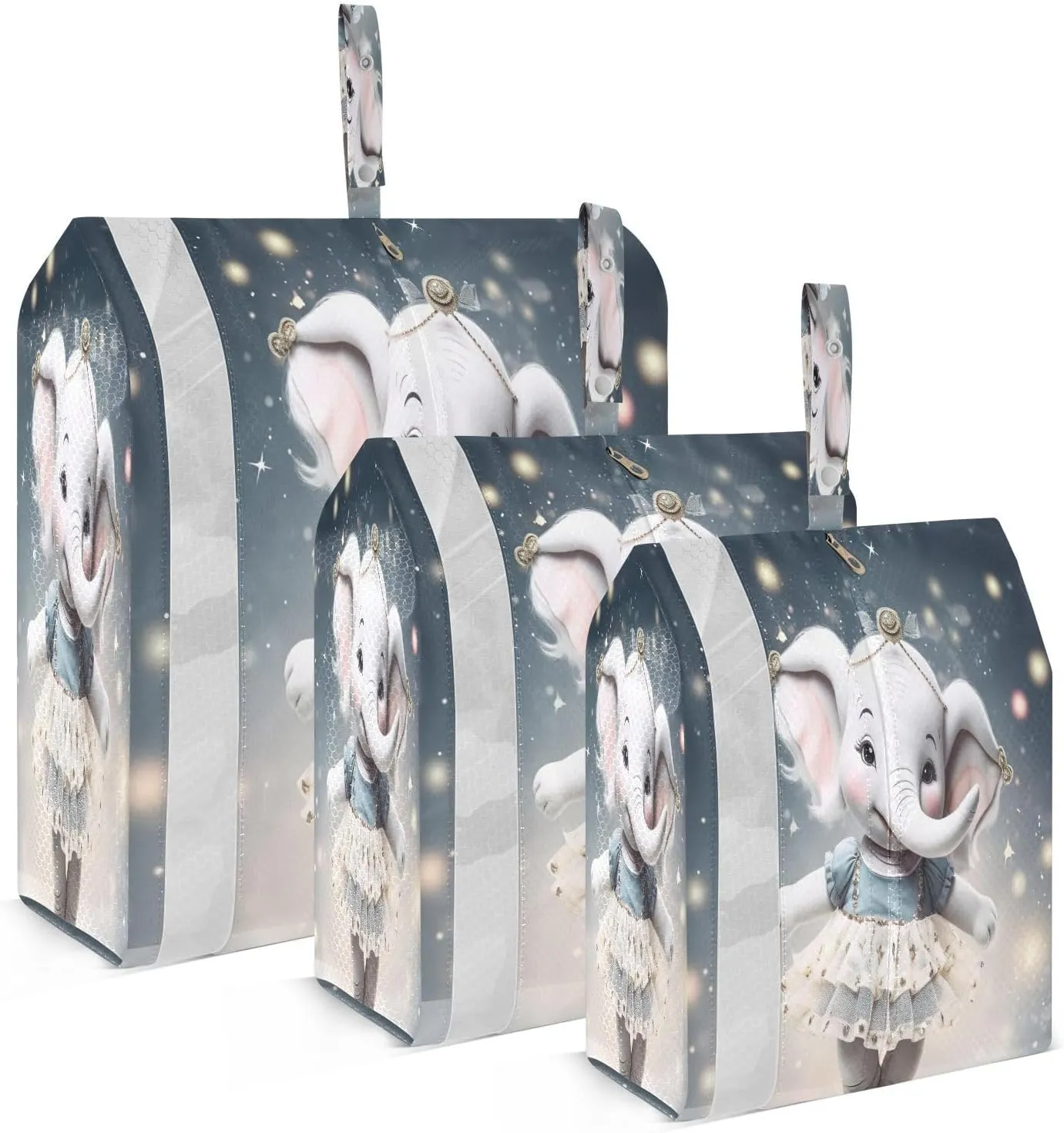 Cute Elephant Packing Cubes for Travel 3 Set Packing Travel Organizer Cubes Suitcase Organizer Bags Set for Packing