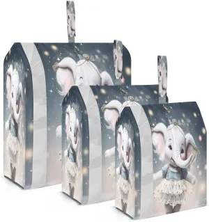 Cute Elephant Packing Cubes for Travel 3 Set Packing Travel Organizer Cubes Suitcase Organizer Bags Set for Packing