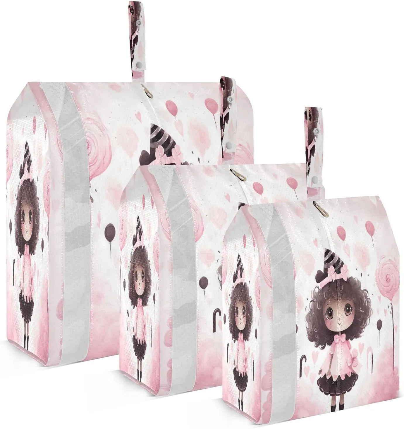Cute Girl Packing Cubes for Travel 3 Set Large Packing Cubes Luggage Organizers for Carry On Suitcases