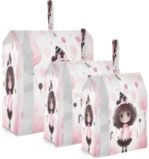Cute Girl Packing Cubes for Travel 3 Set Large Packing Cubes Luggage Organizers for Carry On Suitcases