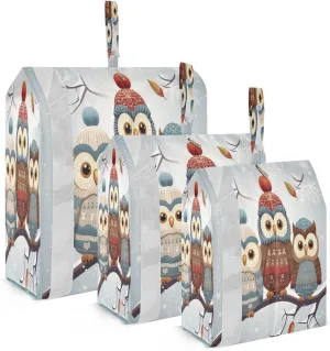 Cute Owls Packing Cubes for Travel 3 Set Large Packing Cubes Luggage Packing Organizers for Packing Compression