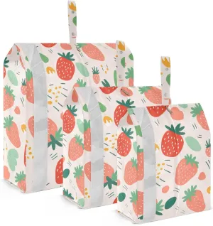 Cute Strawberries Packing Cubes for Travel 3 Set Large Packing Cubes Luggage Packing Organizers for Travel Compression