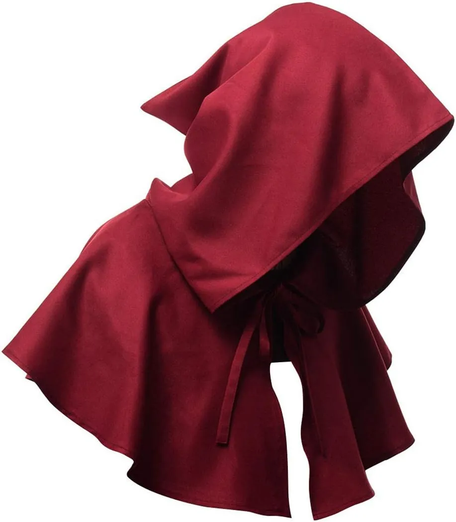 DCUTERQ Halloween Grim Cowl Cloak Medieval Wicca Pagan Hood Hat Cosplay Costumes Hooded Poncho for Men Women